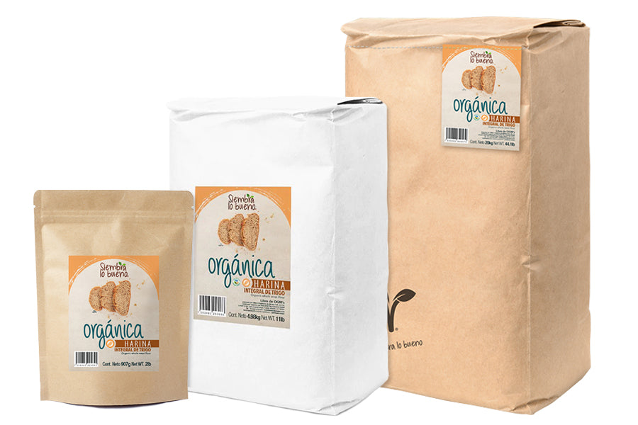 Harinas orgánicas integrales de trigo - Siembra Lo Bueno