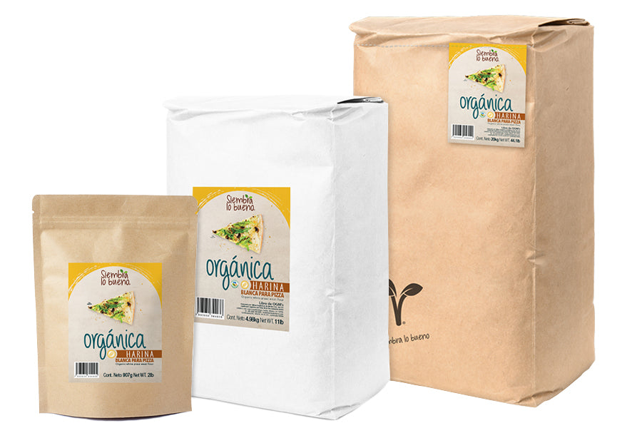 Harinas orgánicas para pizza - Siembra Lo Bueno